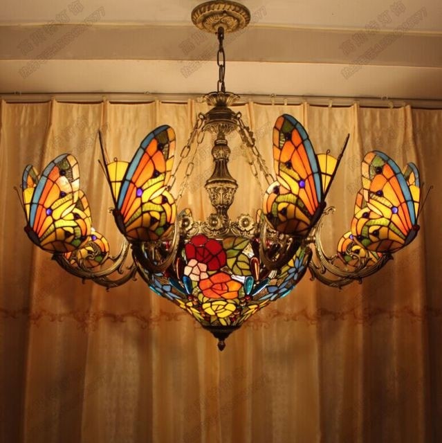 Tiffany butterfly chandelier european style chandeliers