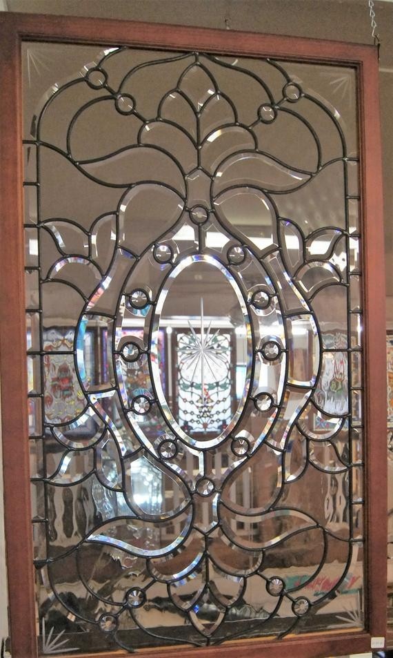 Tiffany style stained glass window panel 3