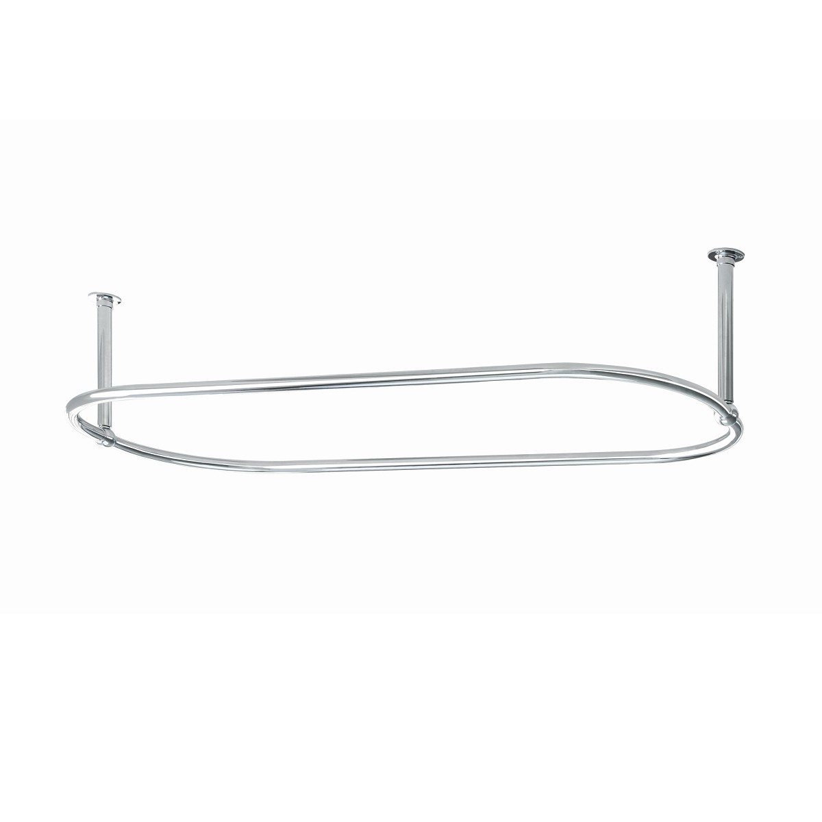 Traditional oval 1500mm x 700mm shower curtain rail