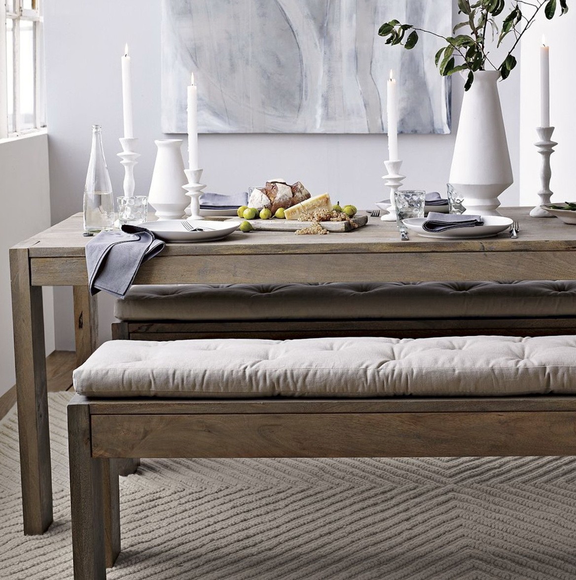 Tufted dining bench cushion home design ideas