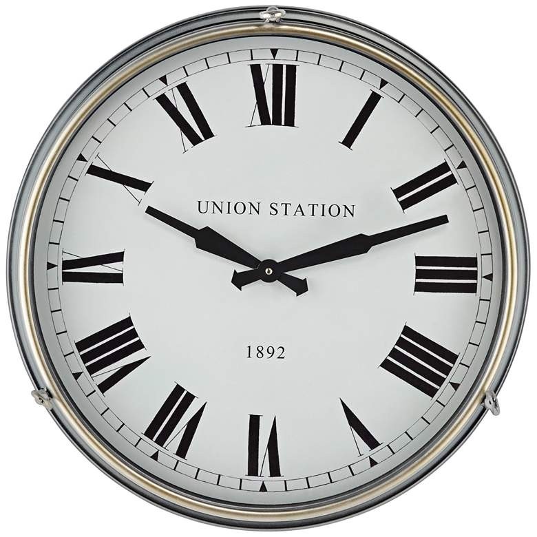 Union station 21 1 4 high classic train wall clock
