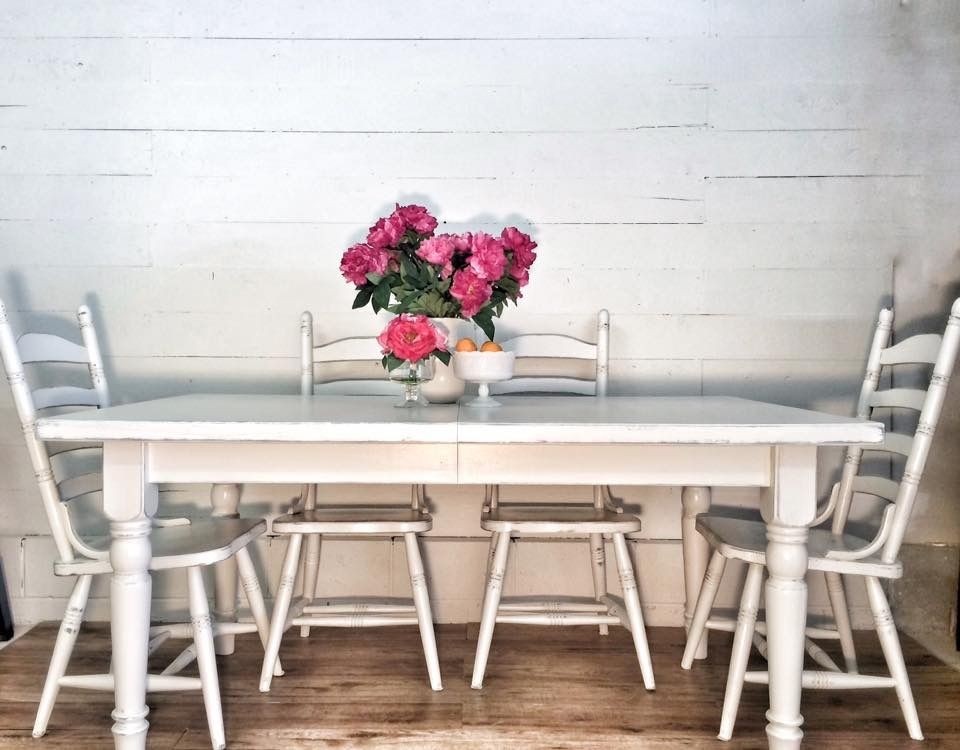 White distressed dining table distressed dining table