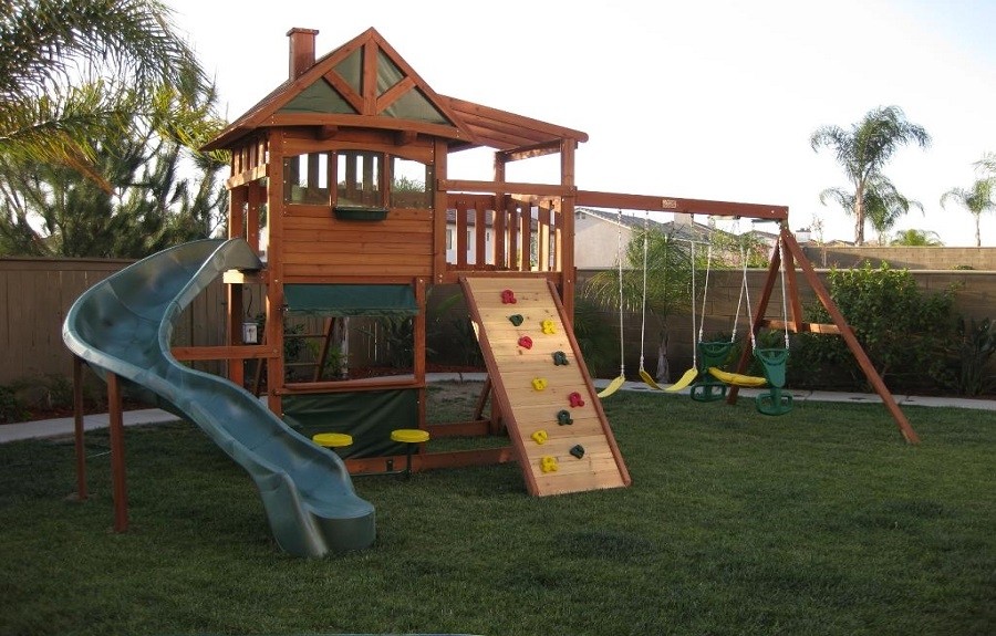 Wood or metal playground equipment playground fun for kids 1