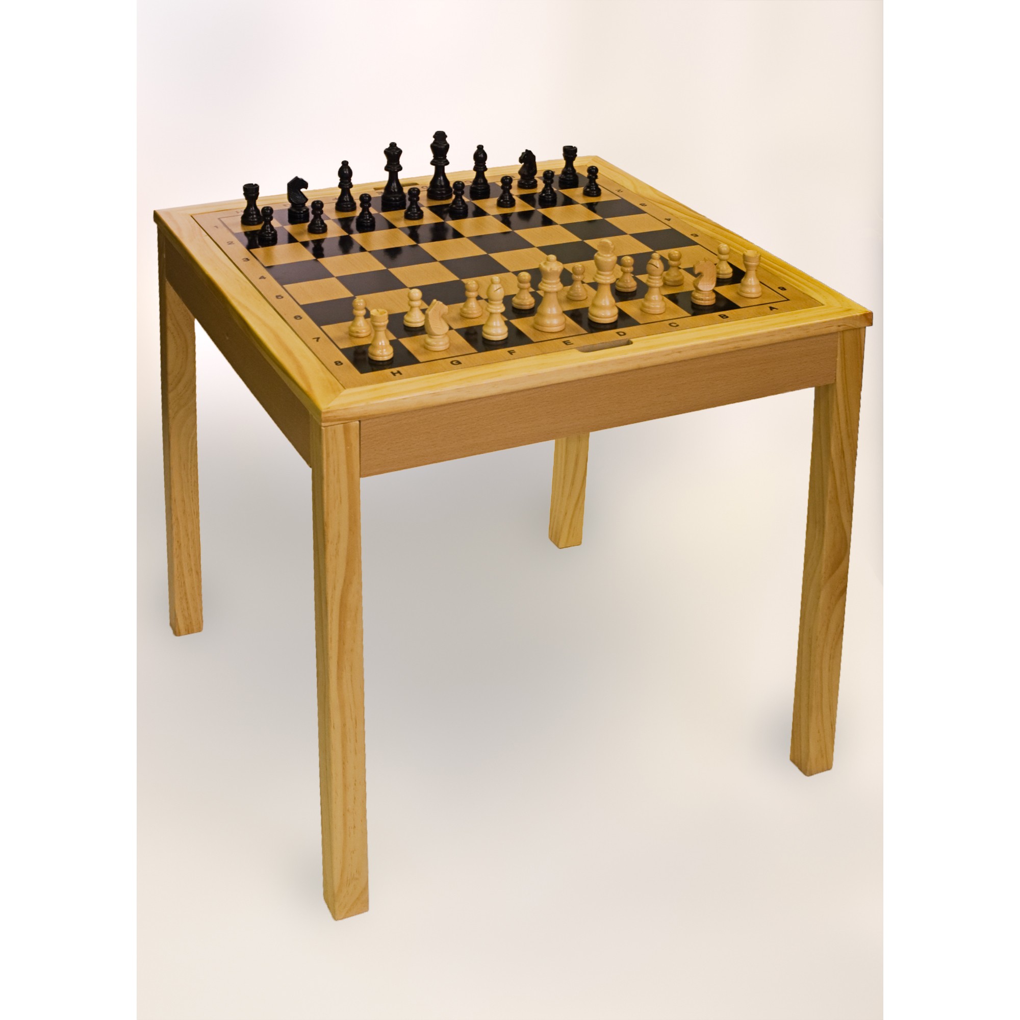 Wooden chess checkers and backgammon table sunnywood