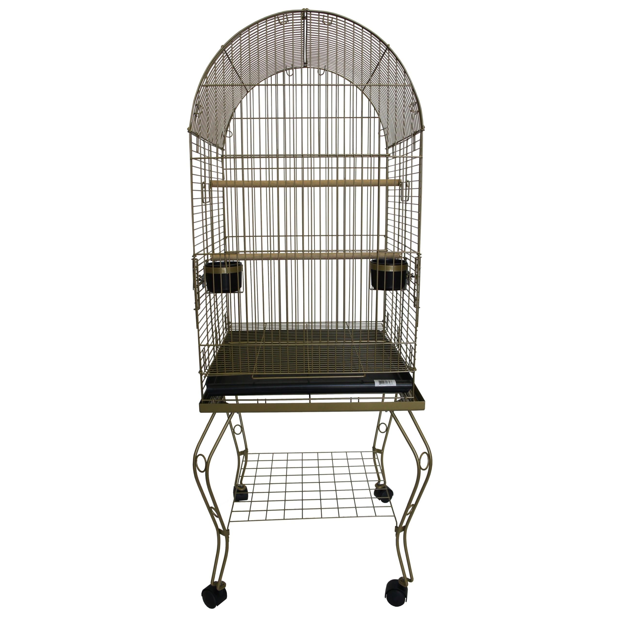 YML Round Brass Bird Cage, Small