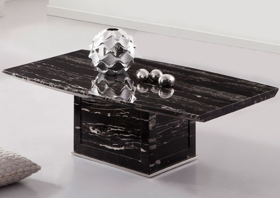 Zeus black marble coffee table