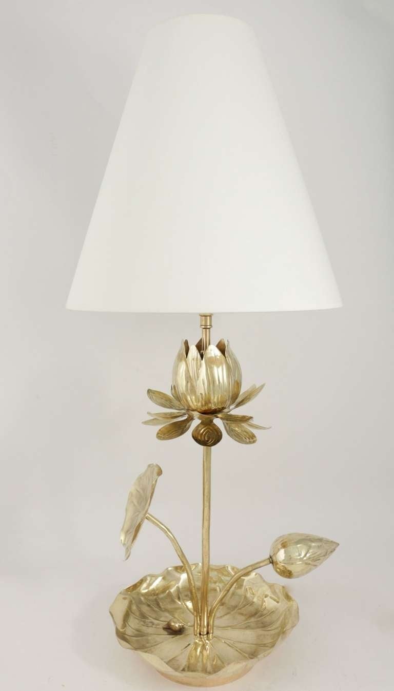 1960s lily pad and snail brass table lamp at 1stdibs