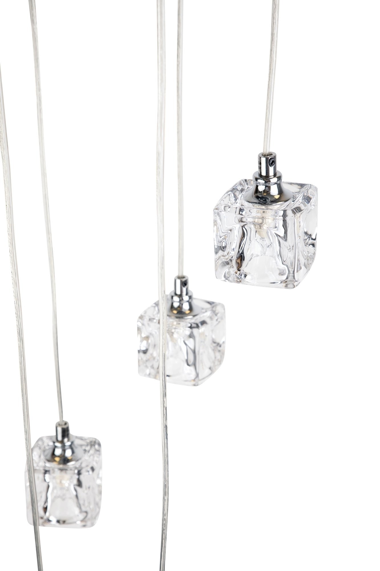 5 light ice cube glass ceiling drop light fitting ice