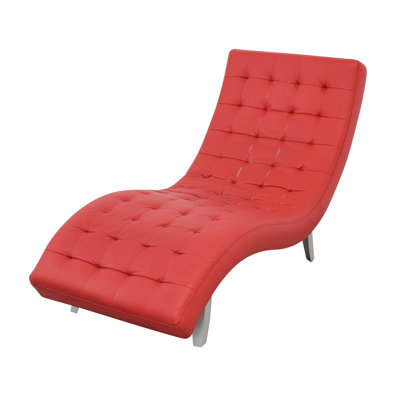 88 off red tufted chaise lounge sofas 1