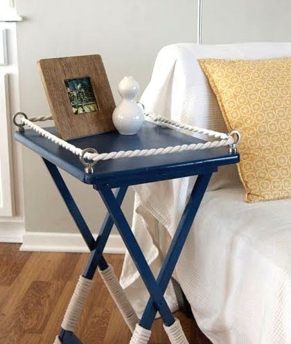 9 great table makeovers with a coastal theme tv tray