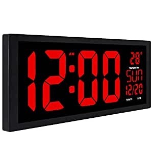 Amazon com txl extra large digital clock with indoor 2