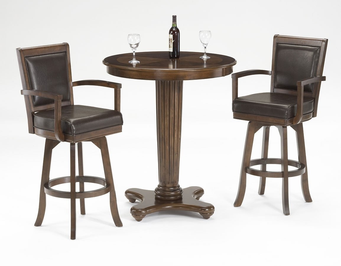 Ambassador round bar table set hillsdale furniture