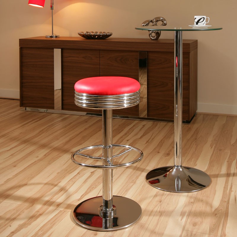 American 50s diner style bar stools stool red chrome