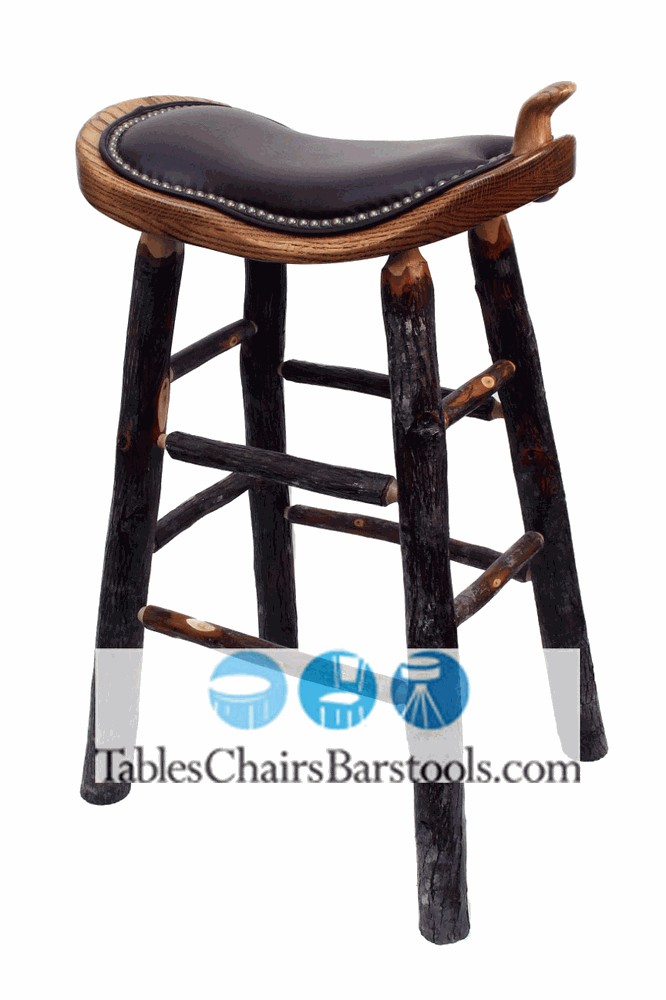 Amish built rustic lodge western style bar stool with