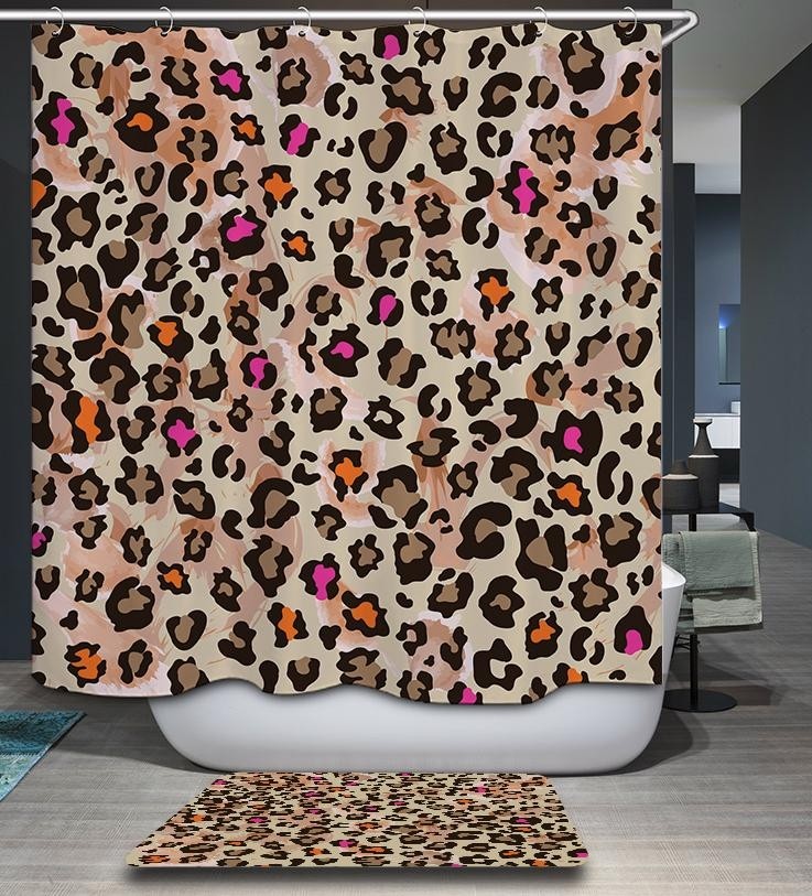 Animal leopard print shower curtain gojeek