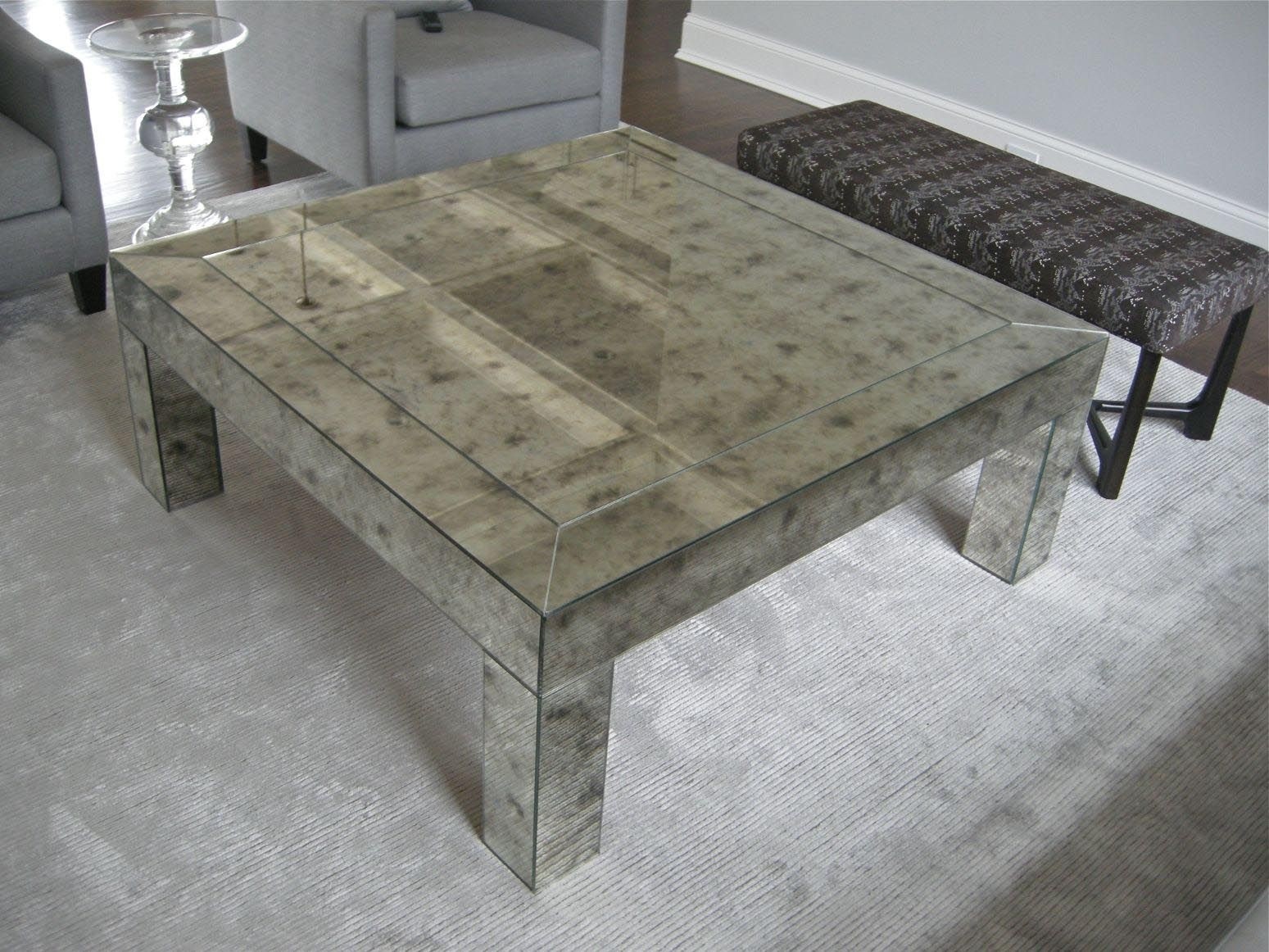 Antique mirror coffee table mirrored coffee tables