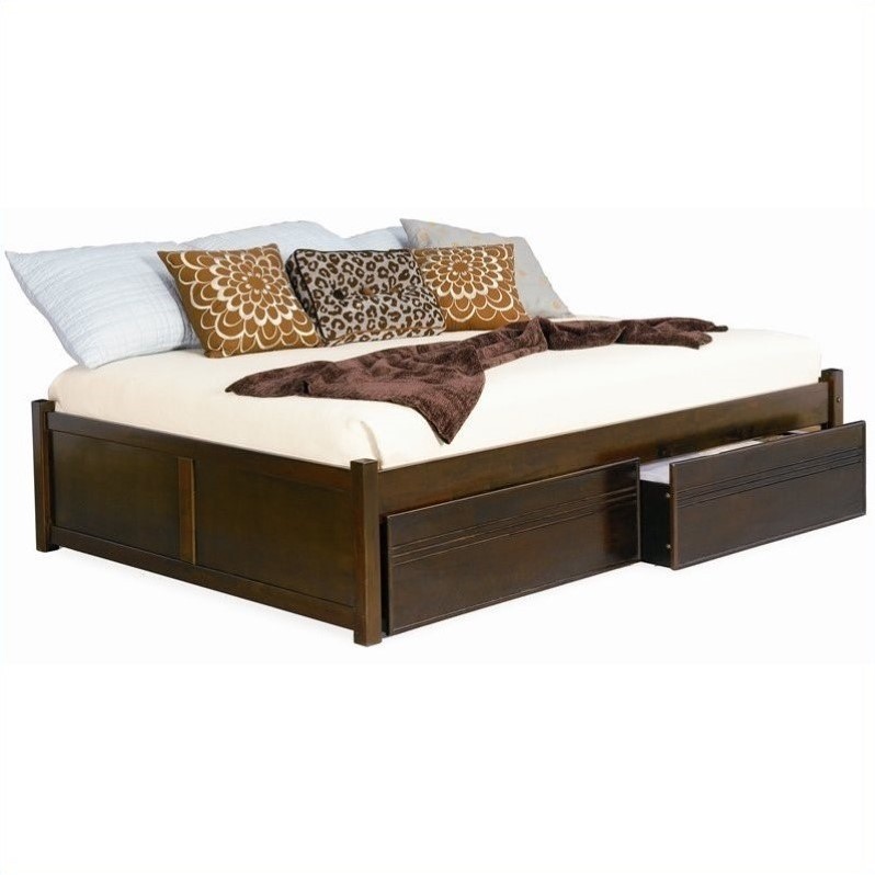 Atlantic furniture concord flat panel wood twin daybed in