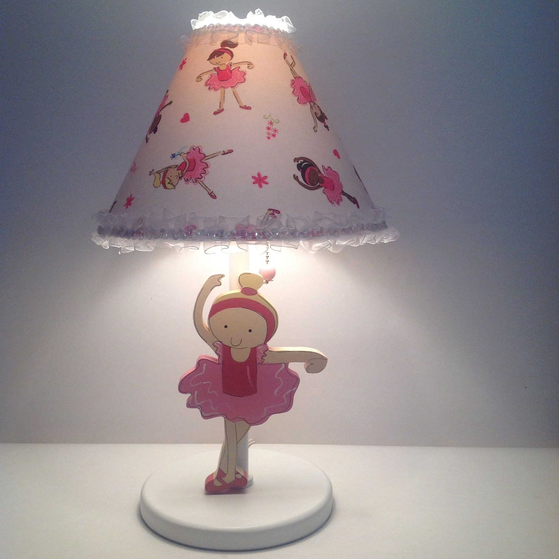 Ballet and jazz ballerina pink table lamp for girl room