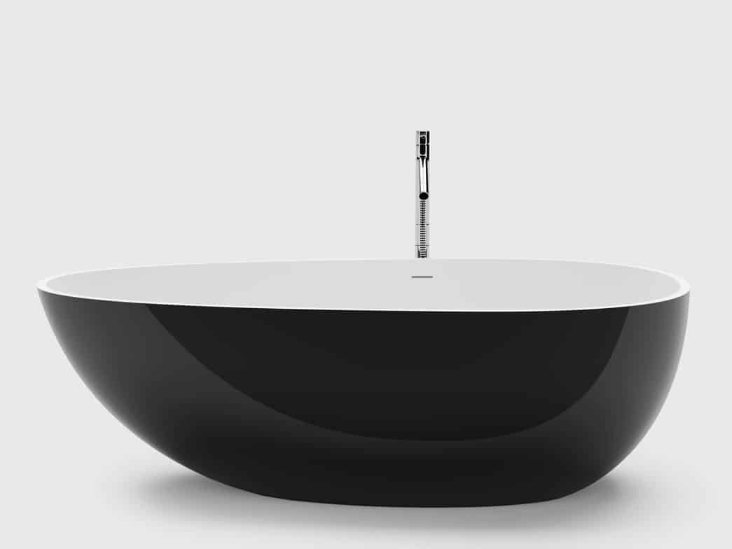 Black bathtubs for modern bathroom ideas with freestanding 1