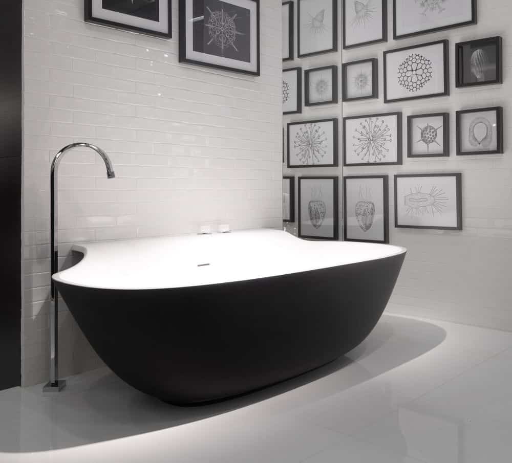 Black bathtubs for modern bathroom ideas with freestanding 2