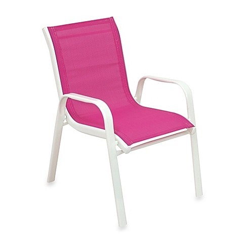 Buy kids stacking patio chair in pink from bed bath