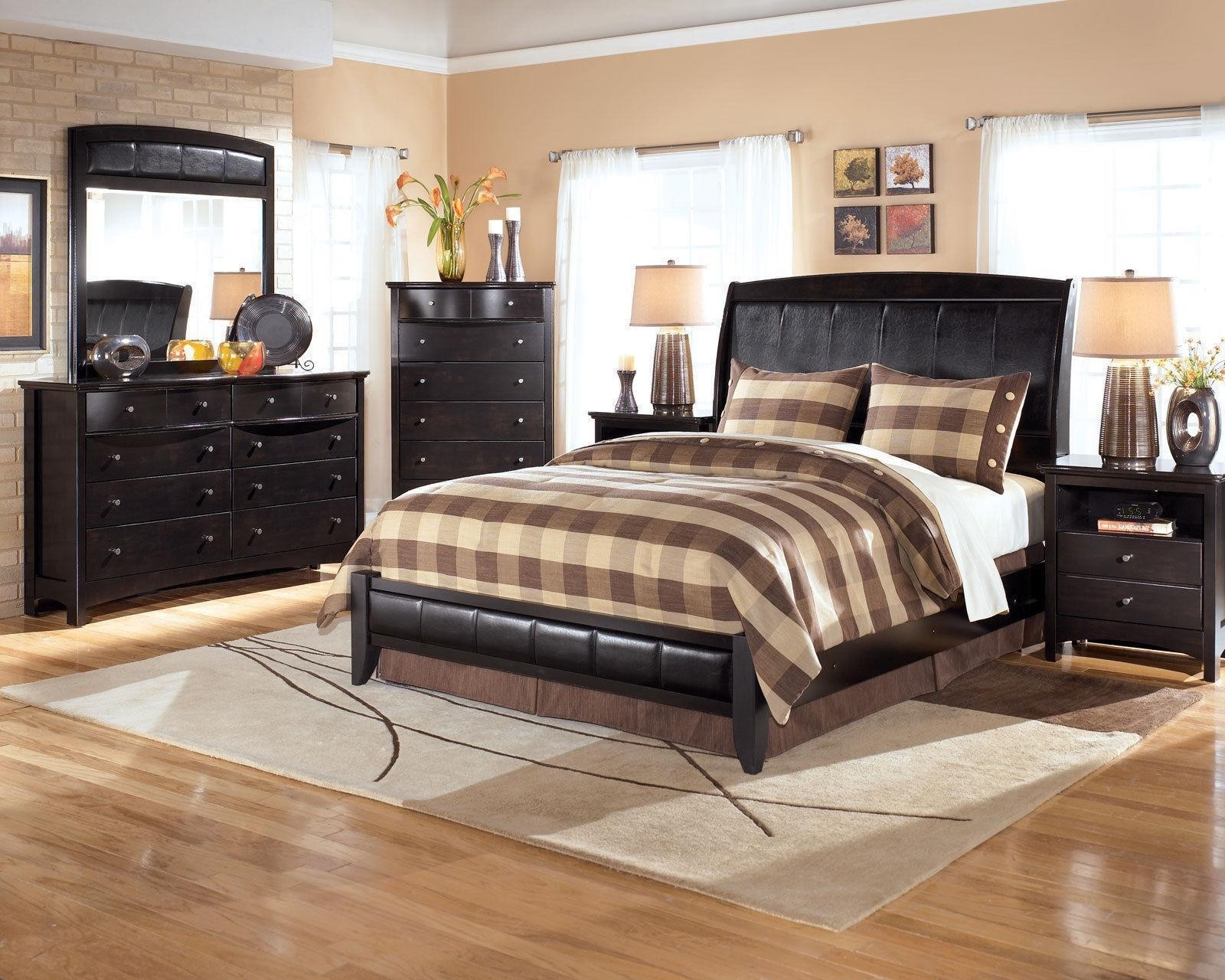 Celine 5 pieces black bedroom set furniture w king size