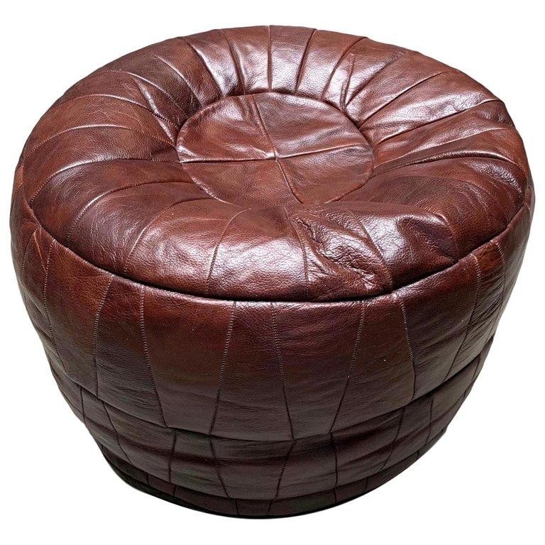 De sede leather patchwork ottomans for sale at 1stdibs 5