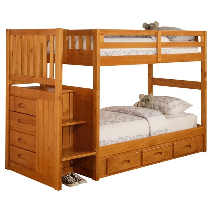 Discovery world furniture weston twin over twin bunk bed 1