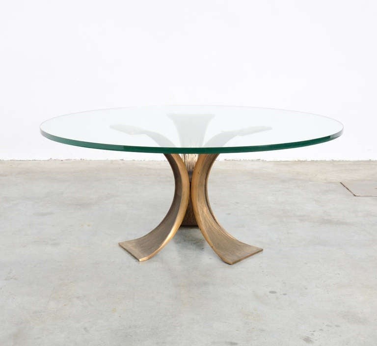 Exclusive brutalist bronze coffee table at 1stdibs
