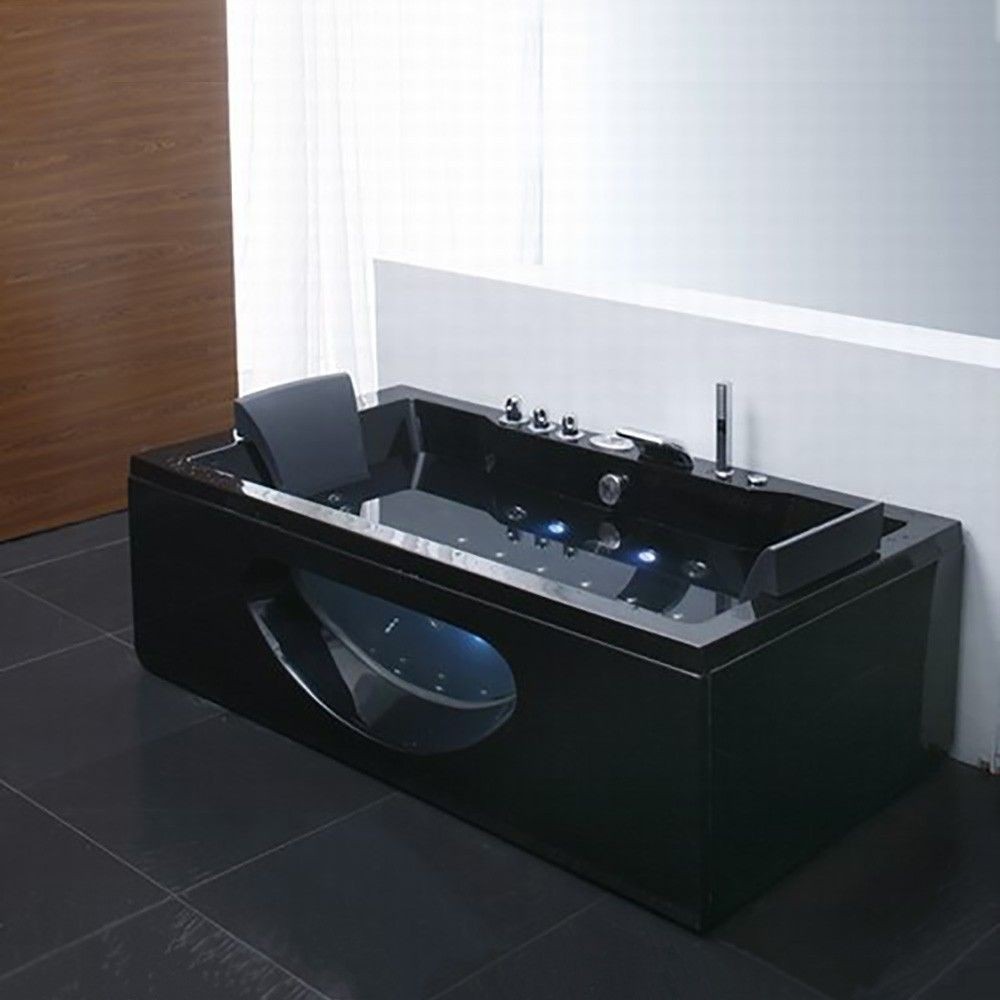 Extraordinary black jacuzzi bathtub creative house with