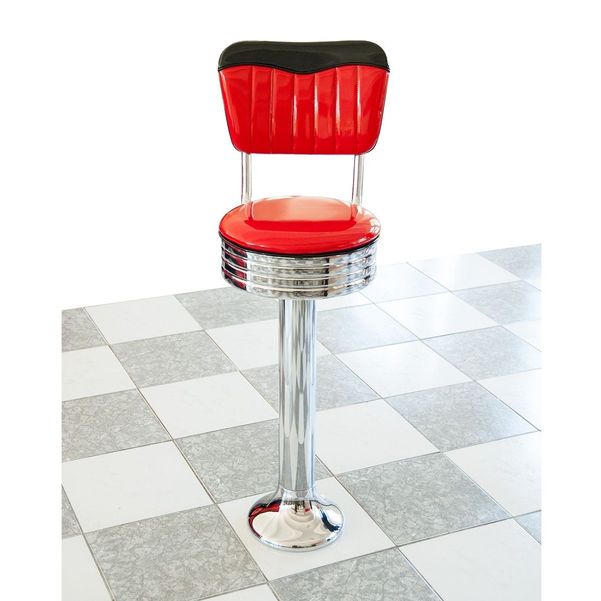 Floor fastening diner bar stool american diner bar stool
