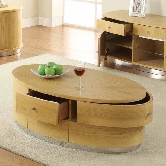 Get hands on this oval shaped beautiful coffee table that