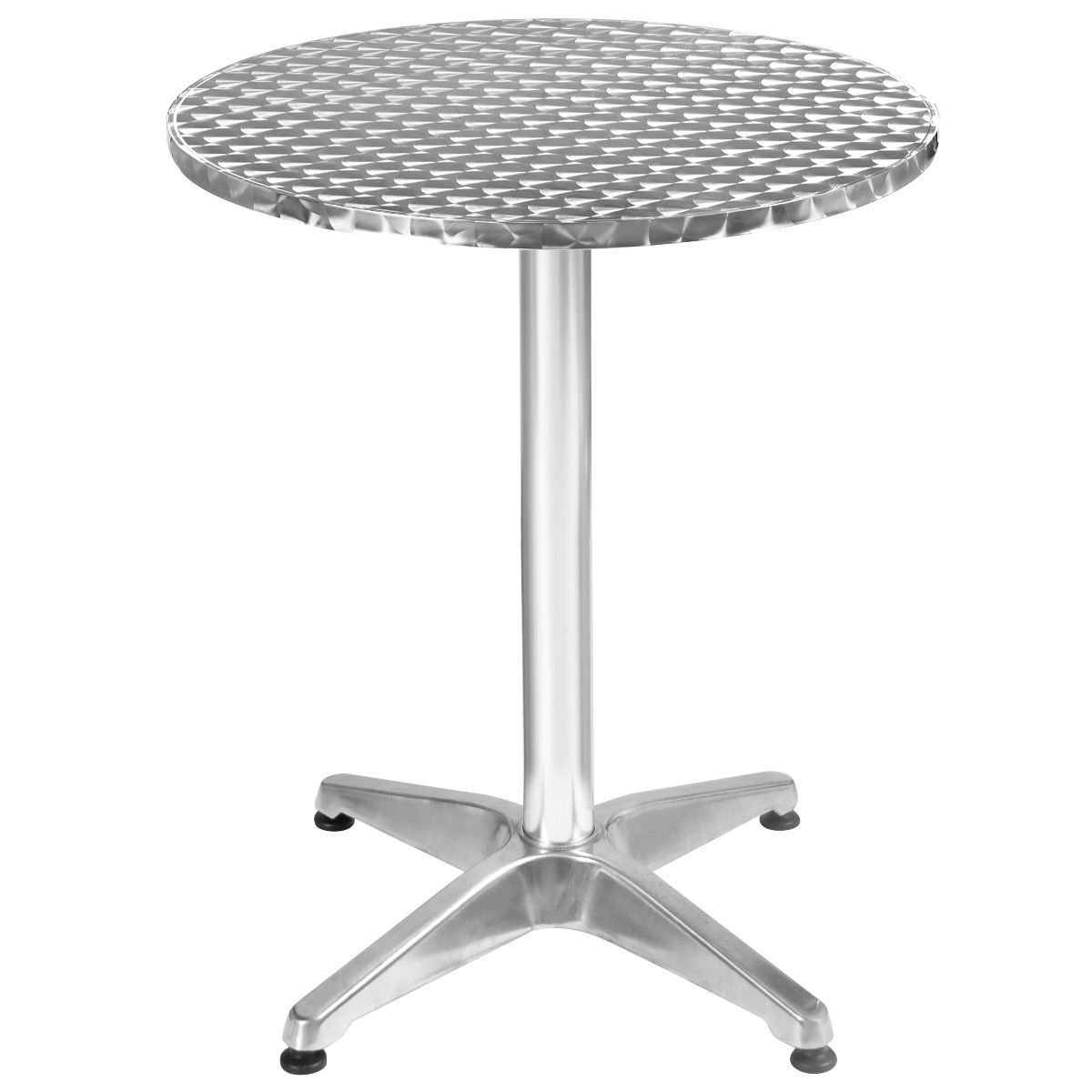 Giantex bistro bar table square top stainless steel indoor