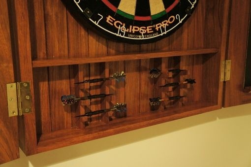 Hand crafted dart board cabinet by bucks county 1