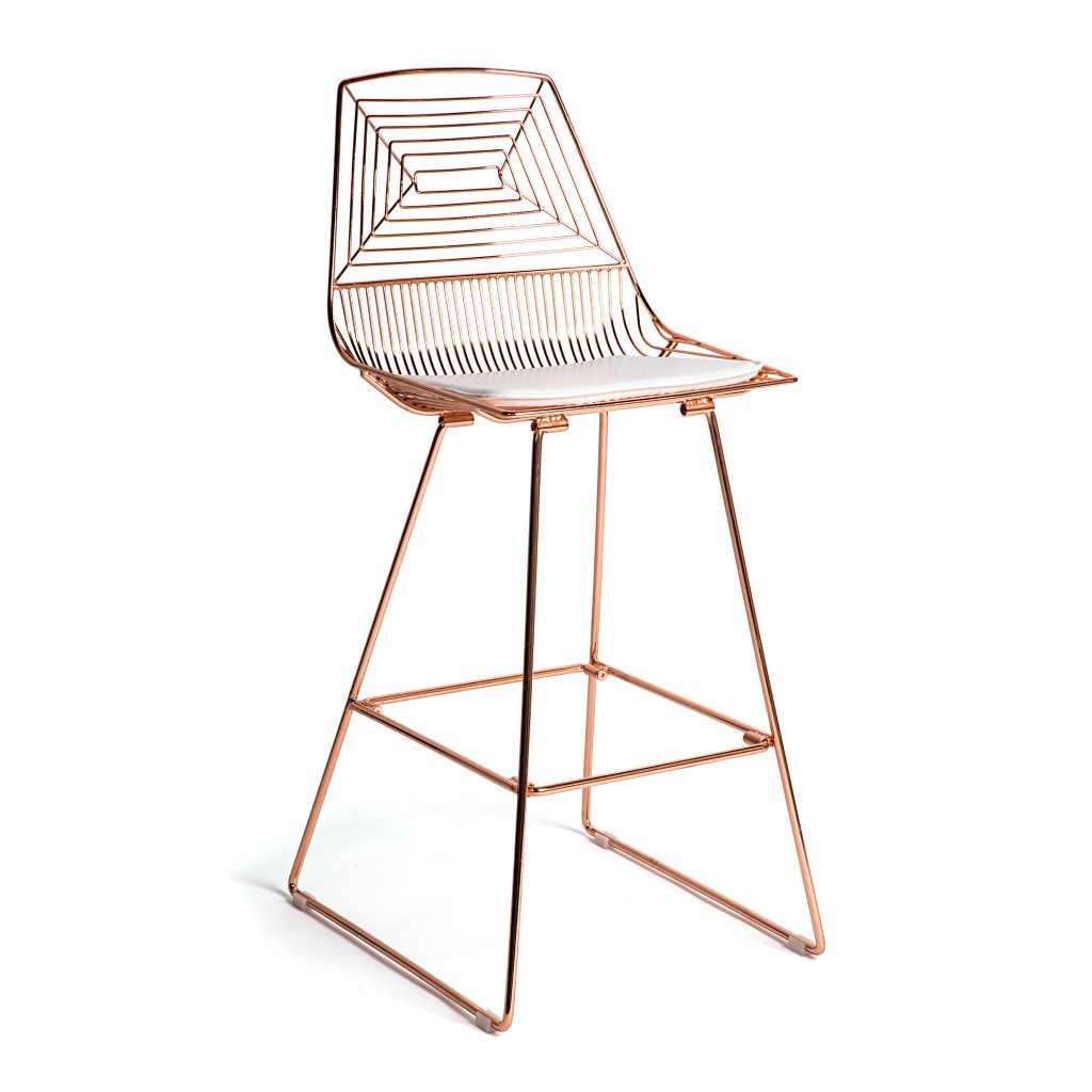 High wire bar stool copper high style
