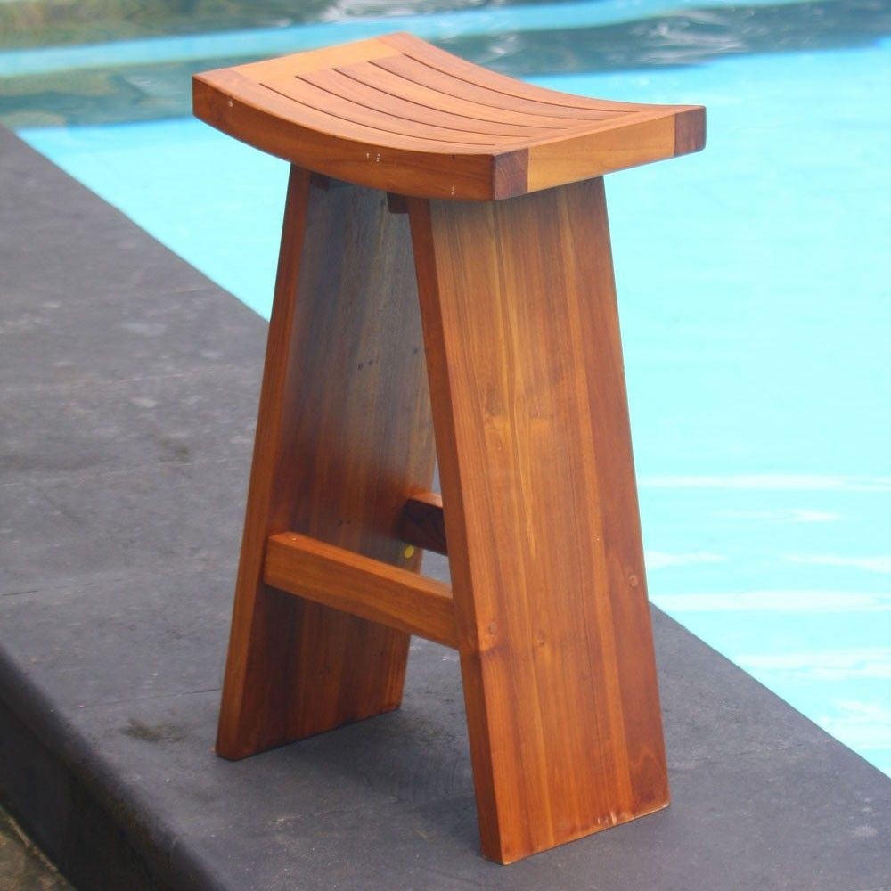 Home asian teak bar stool for innovative and excellent