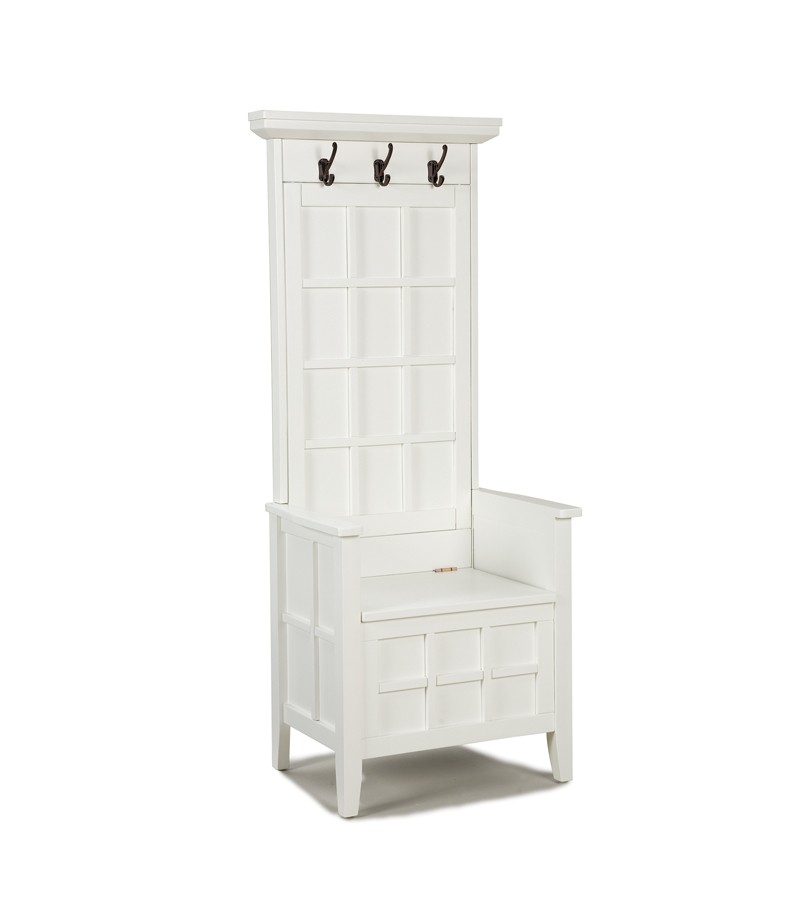 Home styles mini hall tree and storage bench white 88