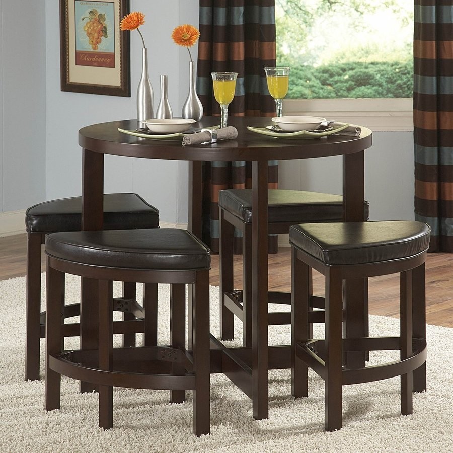 Homelegance brussel brown cherry 5 piece dining set with