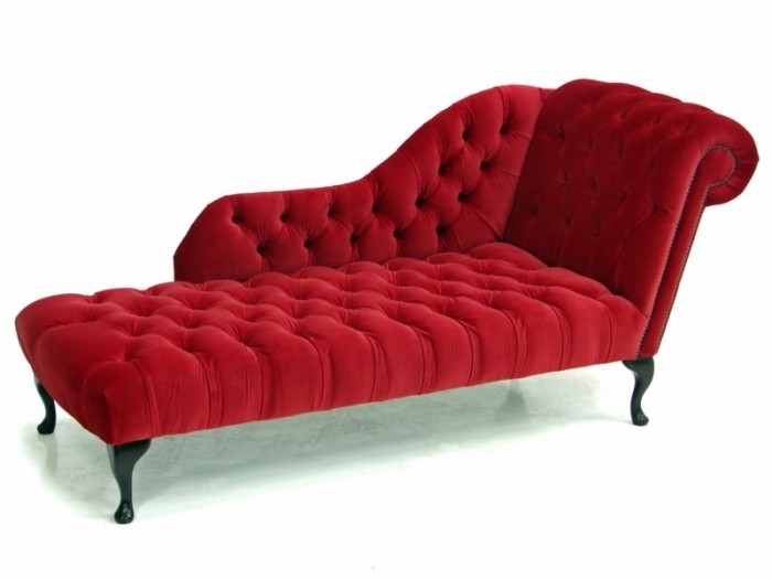 Homeofficedecoration red chaise lounge 1