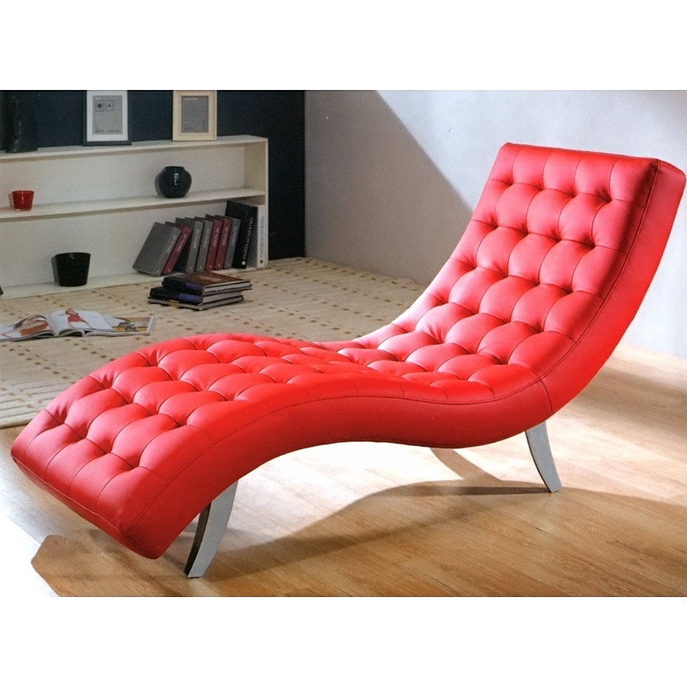 Homeofficedecoration red chaise lounge
