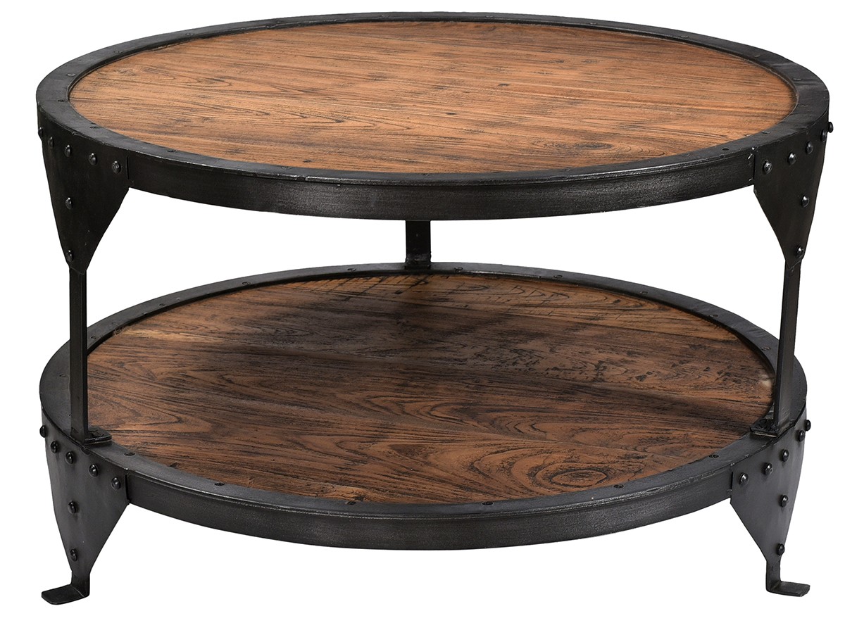 Industrial round coffee table 4