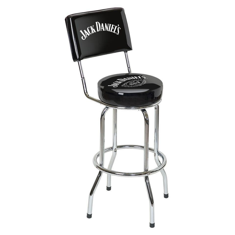 Jack daniels r bar stool w backrest man cave boutique