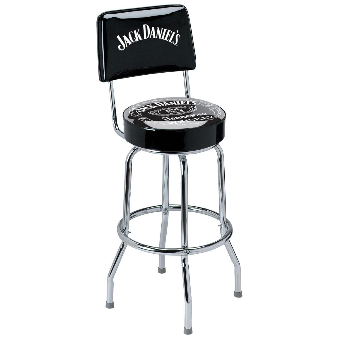 Jack daniels r bar stool with backrest 213026 at