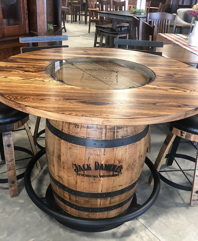 Jack daniels whiskey barrel pub table deutsch furniture