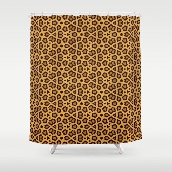 Leopard print design shower curtain by ironydesigns society6