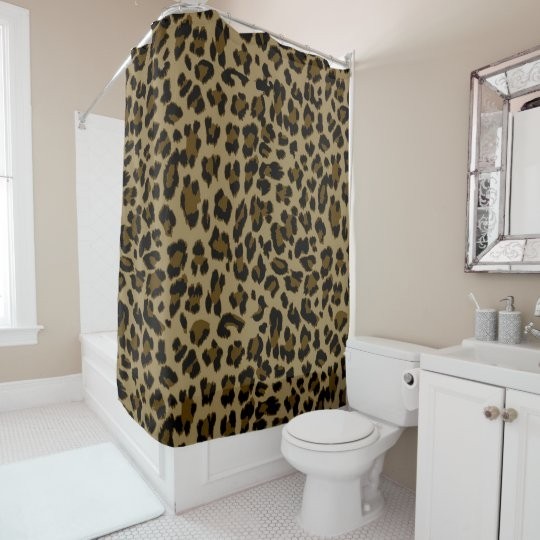 Leopard print shower curtain 10