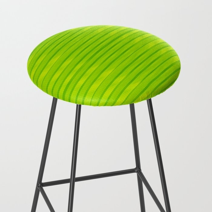 Lime green horizontal lines bar stool by sinlg society6