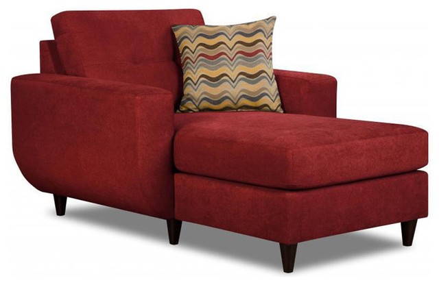 Made to order simmons upholstery killington red chaise