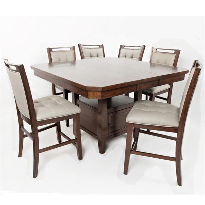 Manchester 7 piece counter height upholstered dining set