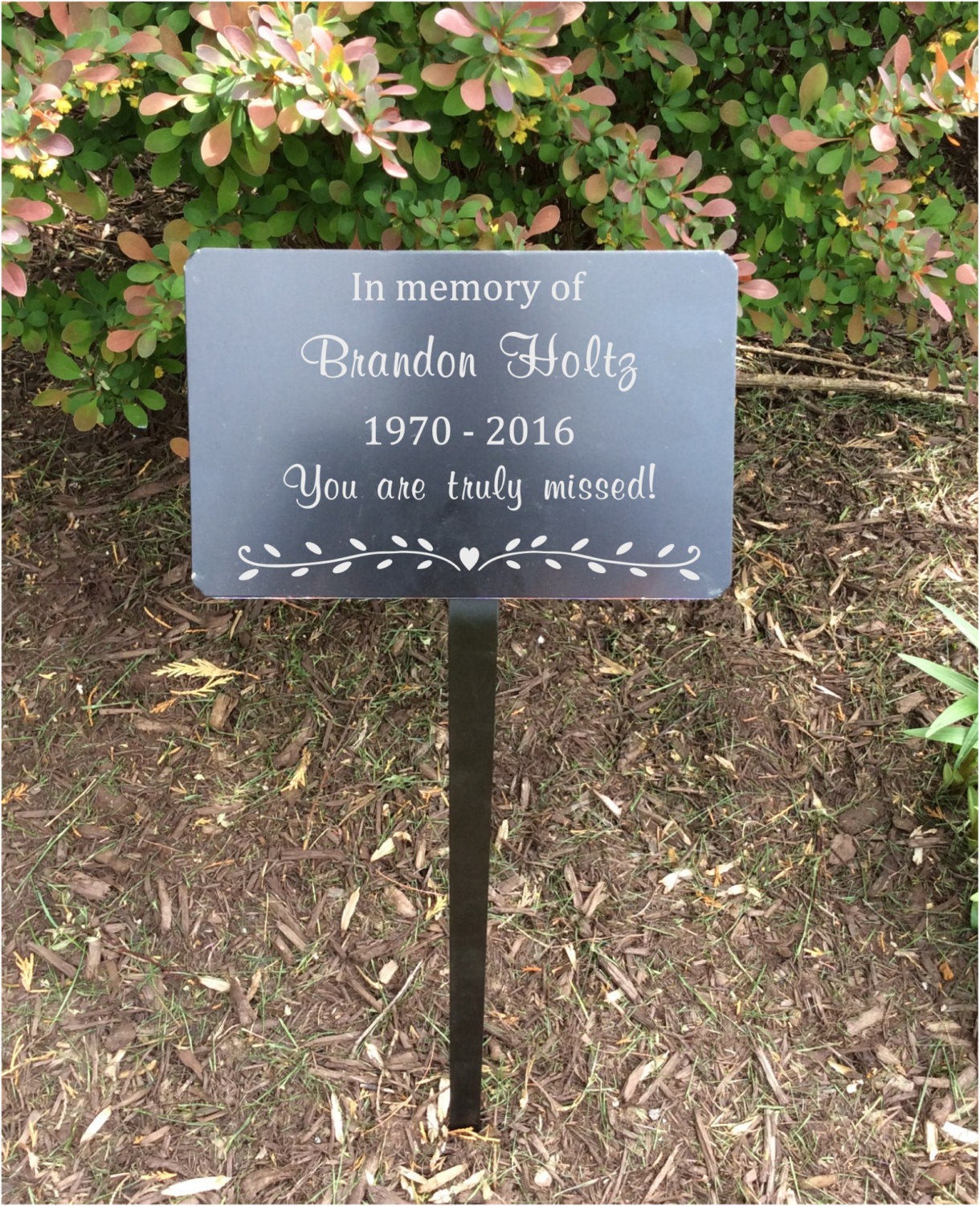 Memorial garden signs metal memorial plaque garden